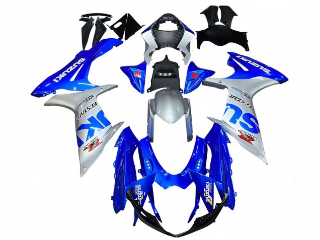 Migliori Carena Moto Suzuki GSXR 600 / GSXR 750 2011-2024 - Blu Argento Ecstar