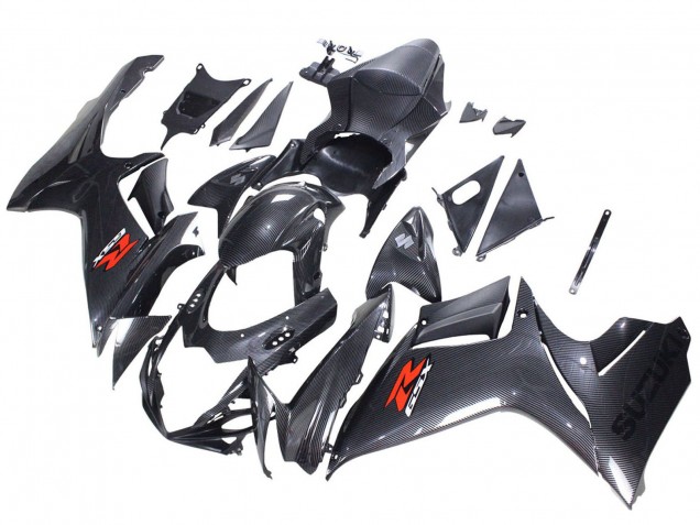 Migliori Carena Moto Suzuki GSXR 600 / GSXR 750 2011-2024 - Nero Fibra di Carbonio Rosso