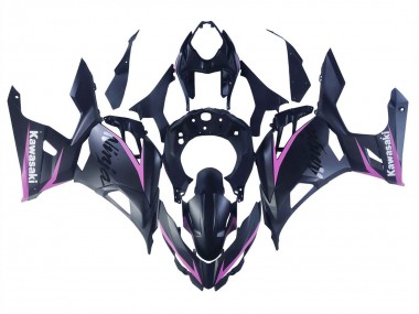 Migliori Carena Moto Kawasaki Ninja 400 2018-2024 - Nero Opaco Rosa