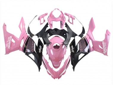 Migliori Carena Moto Kawasaki Ninja 400 2018-2024 - Rosa Nero Opaco Honeycomb