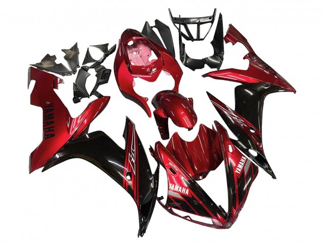 Migliori Carena Moto Yamaha YZF 1000 R1 2004-2006 - Rosso Nero Lucido