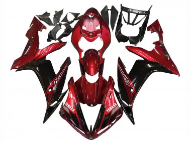 Migliori Carena Moto Yamaha YZF 1000 R1 2004-2006 - Rosso Nero Lucido