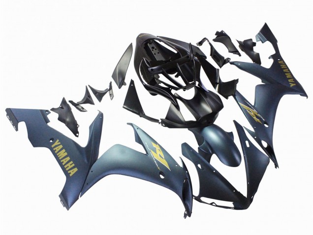 Migliori Carena Moto Yamaha YZF 1000 R1 2004-2006 - Blu Scuro Oro Decals