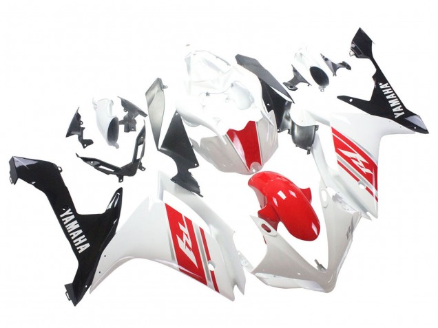 Migliori Carena Moto Yamaha YZF 1000 R1 2007-2008 - Bianco Rosso Nero