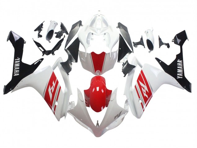 Migliori Carena Moto Yamaha YZF 1000 R1 2007-2008 - Bianco Rosso Nero