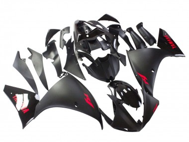 Migliori Carena Moto Yamaha YZF 1000 R1 2009-2011 - Nero Opaco Rosso Decal