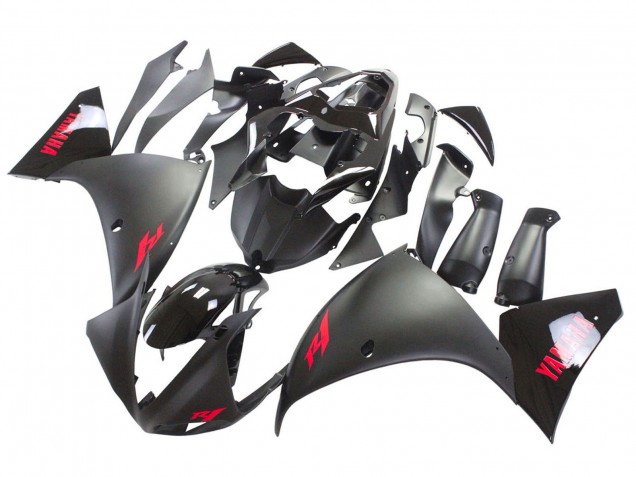 Migliori Carena Moto Yamaha YZF 1000 R1 2009-2011 - Nero Opaco Rosso Decal