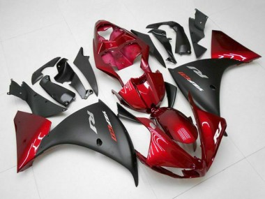 Migliori Carena Moto Yamaha YZF 1000 R1 2009-2011 - Rosso Nero Opaco