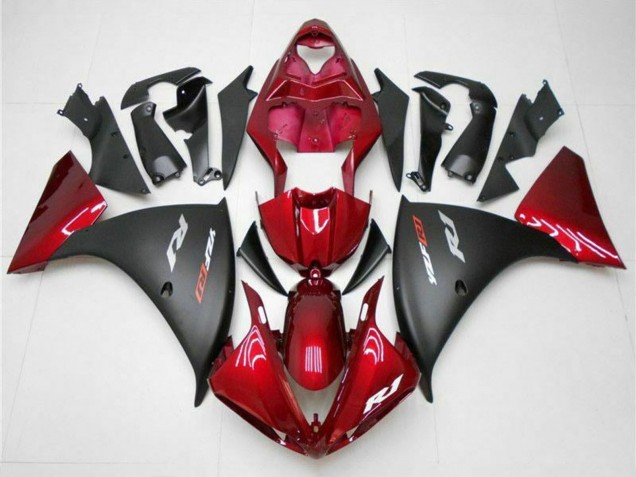 Migliori Carena Moto Yamaha YZF 1000 R1 2009-2011 - Rosso Nero Opaco