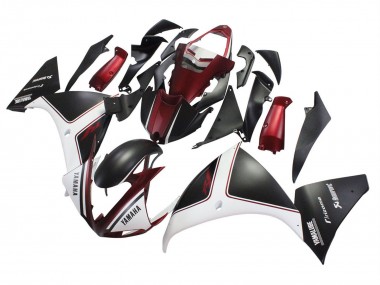 Migliori Carena Moto Yamaha YZF 1000 R1 2009-2011 - Rosso Bianco Nero Opaco