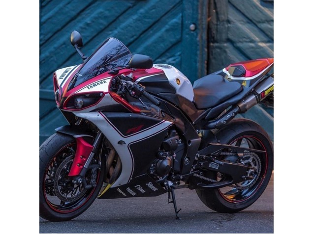 Migliori Carena Moto Yamaha YZF 1000 R1 2009-2011 - Rosso Bianco Nero Opaco