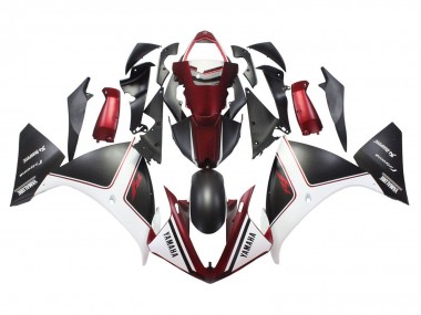 Migliori Carena Moto Yamaha YZF 1000 R1 2009-2011 - Rosso Bianco Nero Opaco