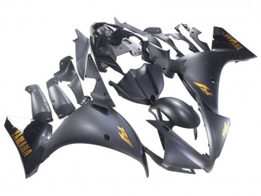 Migliori Carena Moto Yamaha YZF 1000 R1 2012-2014 - Nero Opaco Oro Decals