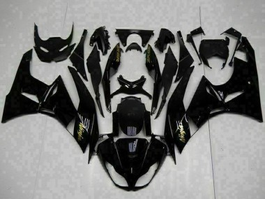 Migliori Carena Moto Kawasaki ZX6R 2009-2012 - Nero Lucido Oro Ninja