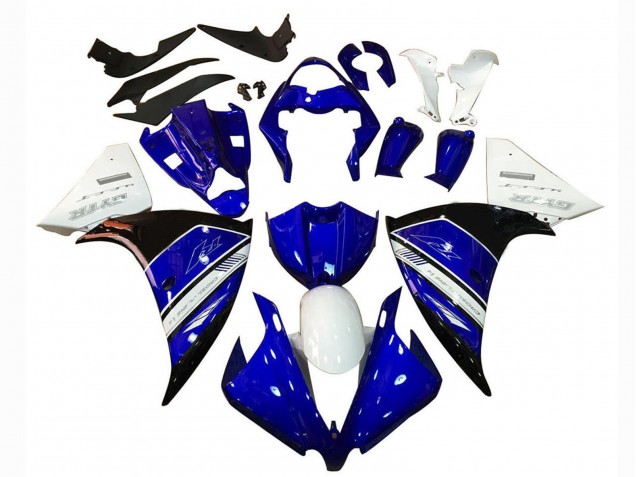 Migliori Carena Moto Yamaha YZF 1000 R1 2012-2014 - Bianco Blu Nero