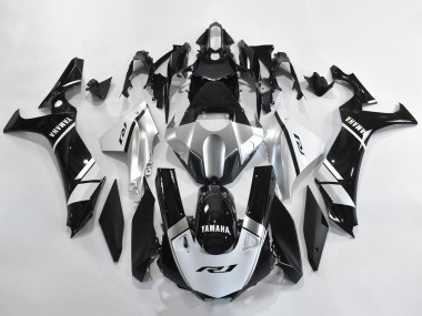 Migliori Carena Moto Yamaha YZF 1000 R1 2020-2025 - Argento Bianco Nero Lucido