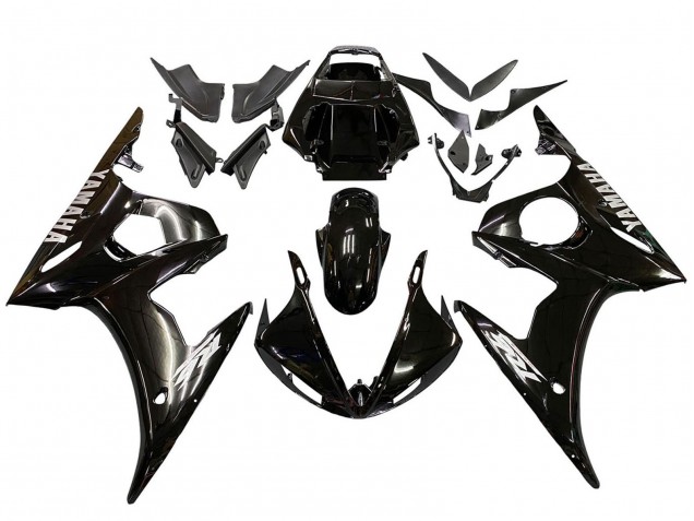 Migliori Carena Moto Yamaha YZF R6 2003-2004 - Nero Lucido Bianco Decals