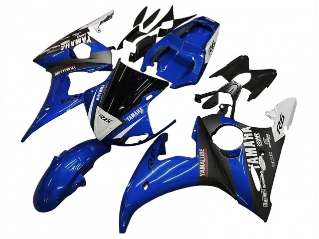 Migliori Carena Moto Yamaha YZF R6 2003-2004 - Blu Bianco Nero Lucido Yamalube