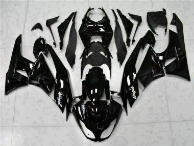Migliori Carena Moto Kawasaki ZX6R 2009-2012 - Nero Lucido Bianco Ninja