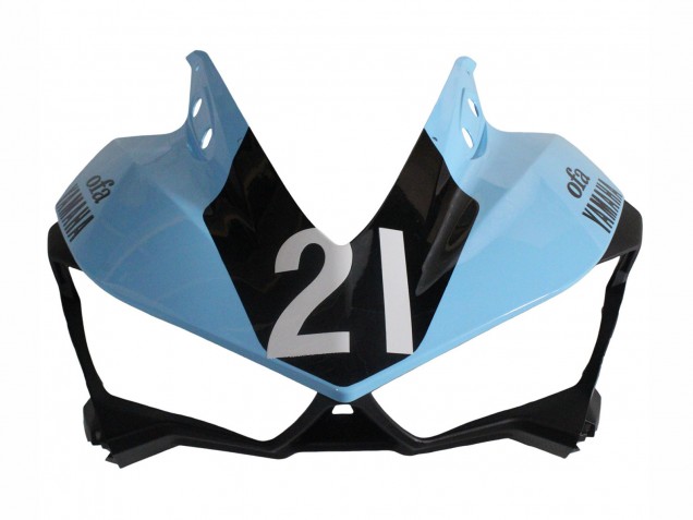Migliori Carena Moto Yamaha YZF R3/R25 2015-2018 - Azzurro Chiaro Nero Yamalube 21