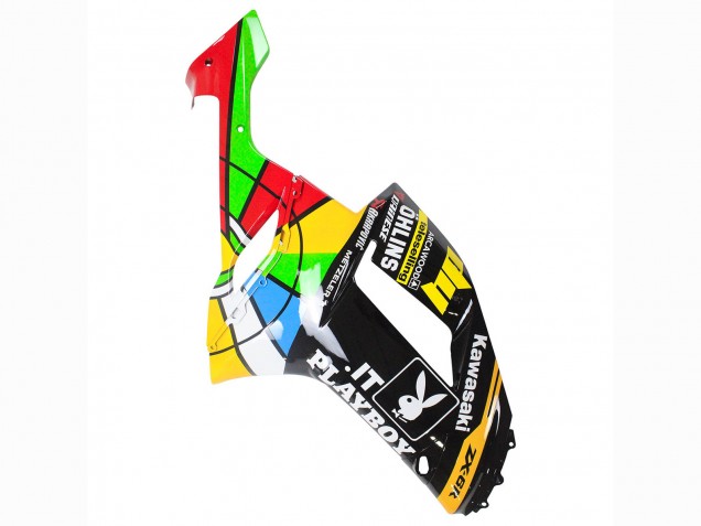 Migliori Carena Moto Kawasaki ZX6R 2007-2008 - Colorato Playboy 223