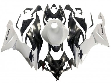 Migliori Carena Moto Kawasaki ZX6R 2019-2022 - Bianco Nero Fibra di Carbonio
