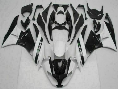 Migliori Carena Moto Kawasaki ZX6R 2009-2012 - Nero Lucido Bianco