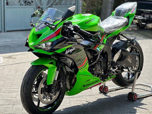 Migliori Carena Moto Kawasaki ZX6R 2019-2022 - Verde Nero Lucido Rosso