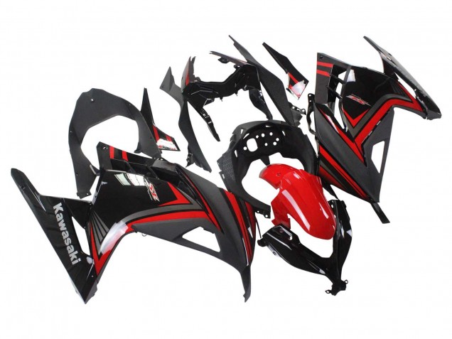 Migliori Carene Moto Kawasaki EX300 2013-2017 - Rosso Nero