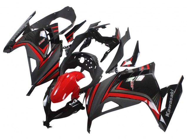 Migliori Carene Moto Kawasaki EX300 2013-2017 - Rosso Nero