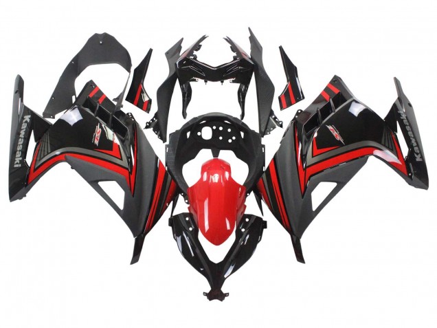 Migliori Carene Moto Kawasaki EX300 2013-2017 - Rosso Nero
