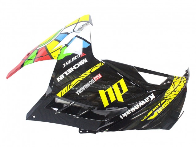 Migliori Carene Moto Kawasaki EX300 2013-2017 - Nero Lucido Giallo Rosso Verde Blu Bianco