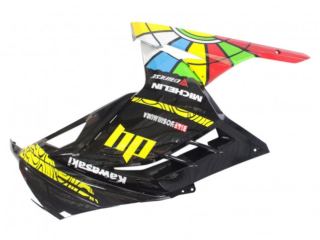 Migliori Carene Moto Kawasaki EX300 2013-2017 - Nero Lucido Giallo Rosso Verde Blu Bianco