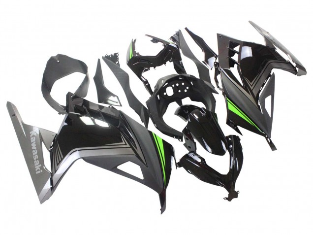 Migliori Carena Moto Kawasaki EX300 2013-2024 - Nero Lucido Nero Opaco Verde