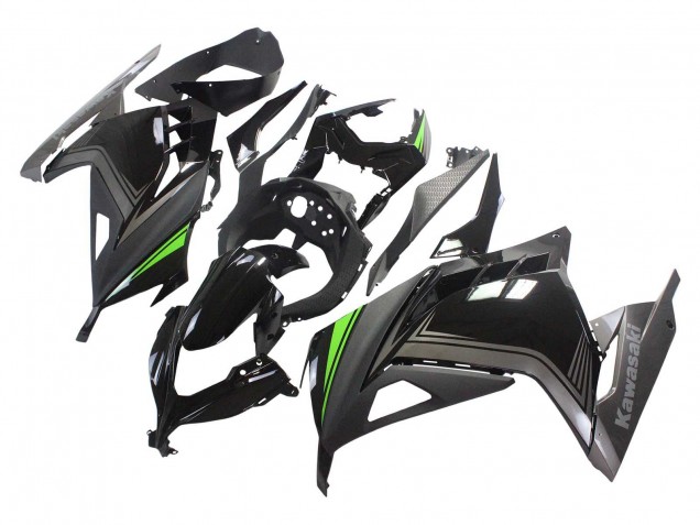 Migliori Carena Moto Kawasaki EX300 2013-2024 - Nero Lucido Nero Opaco Verde