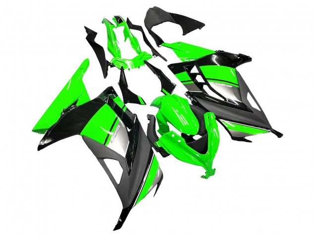 Migliori Carene Moto Kawasaki EX300 2013-2017 - Verde Argento Nero
