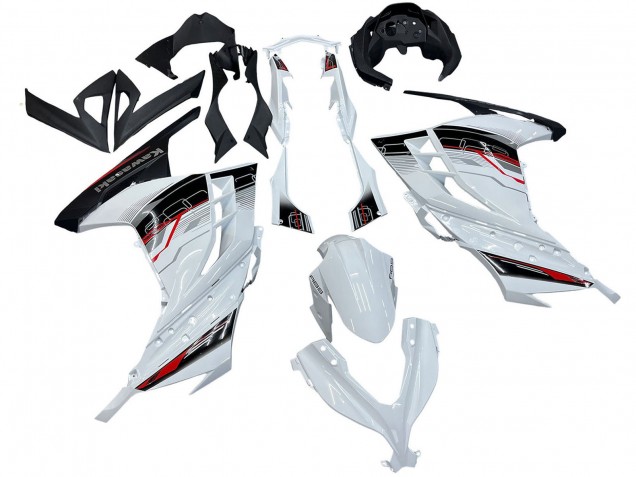 Migliori Carene Moto Kawasaki EX300 2013-2017 - Bianco Rosso Nero