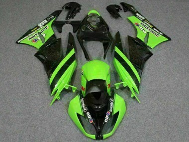 Migliori Carena Moto Kawasaki ZX6R 2009-2012 - Verde Nero Lucido Elf Touch4 Bridgestone