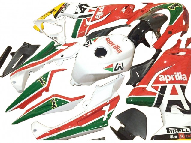 Migliori Carena Moto Aprilia RS125 2006-2011 - Bianco Rosso Verde