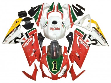 Migliori Carena Moto Aprilia RS125 2006-2011 - Bianco Rosso Verde