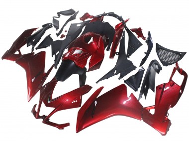 Migliori Carena Moto Aprilia RS4 50 125 2012-2019 - Rosso Nero Opaco