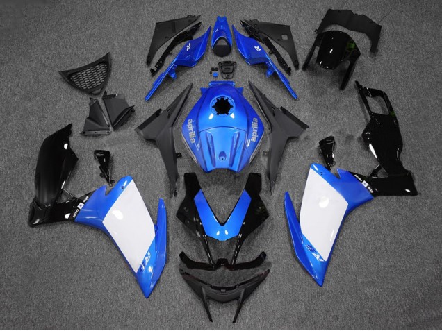 Migliori Carena Moto Aprilia RS4 50 125 2012-2018 - Blu Bianco Nero Lucido