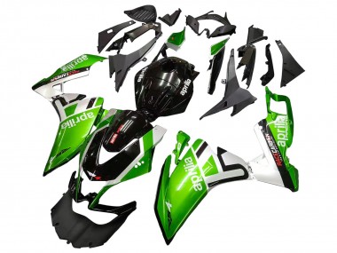 Migliori Carena Moto Aprilia RS4 50 125 2012-2018 - Bianco Verde Nero Lucido