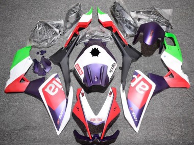 Migliori Carena Moto Aprilia RS4 50 125 2012-2018 - Bianco Verde Rosso Viola