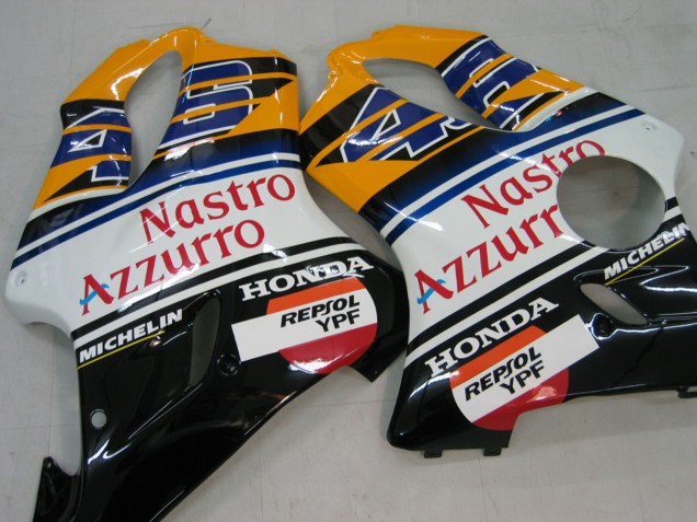 Migliori Carena Moto Honda CBR600 F4i 2004-2007 - Giallo Blu Bianco Nero Nastro Azzurro