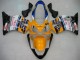 Migliori Carena Moto Honda CBR600 F4i 2004-2007 - Giallo Blu Bianco Nero Nastro Azzurro