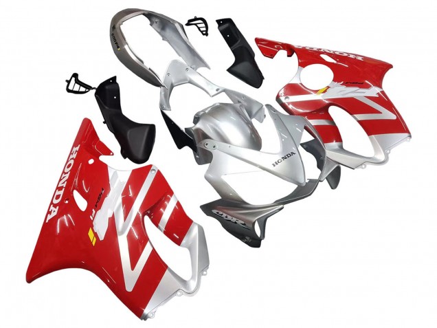 Migliori Carena Moto Honda CBR600 F4i 2004-2007 - Argento Rosso