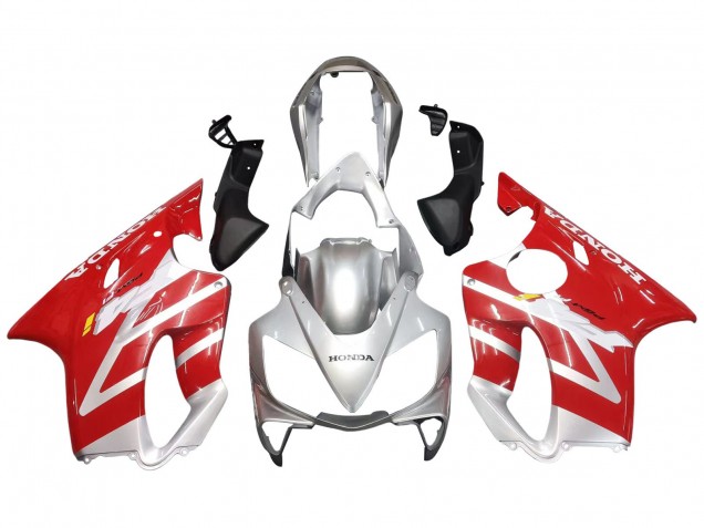 Migliori Carena Moto Honda CBR600 F4i 2004-2007 - Argento Rosso