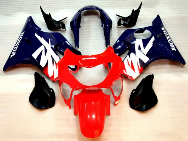 Migliori Carena Moto Honda CBR600 F4 1999-2000 - Rosso Blu Scuro Viola