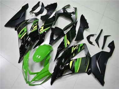 Migliori Carena Moto Kawasaki ZX6R 2013-2018 - Verde Giallo Nero Lucido Nero Opaco